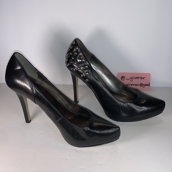Marc Fisher 8m Studded Heel Leather Pump - Picture 8 of 16